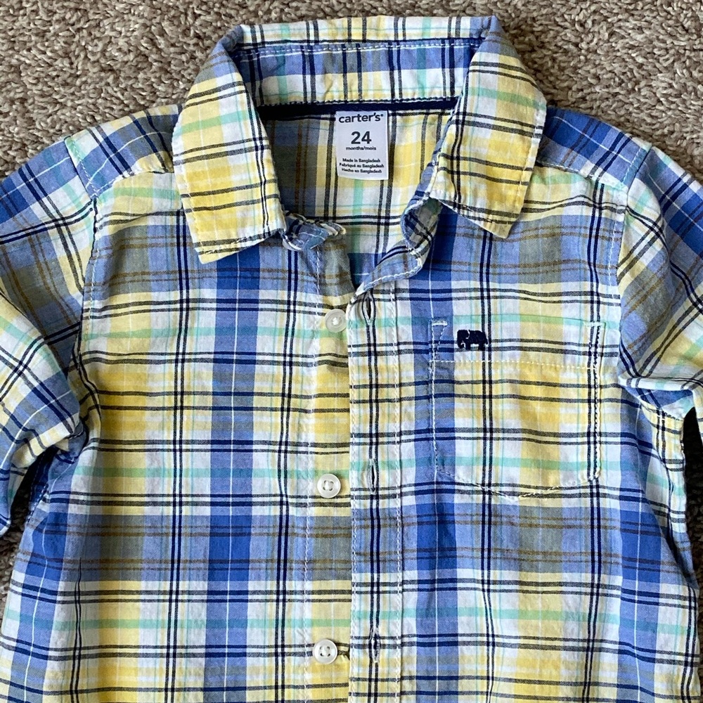 Toddler boy button down shirt